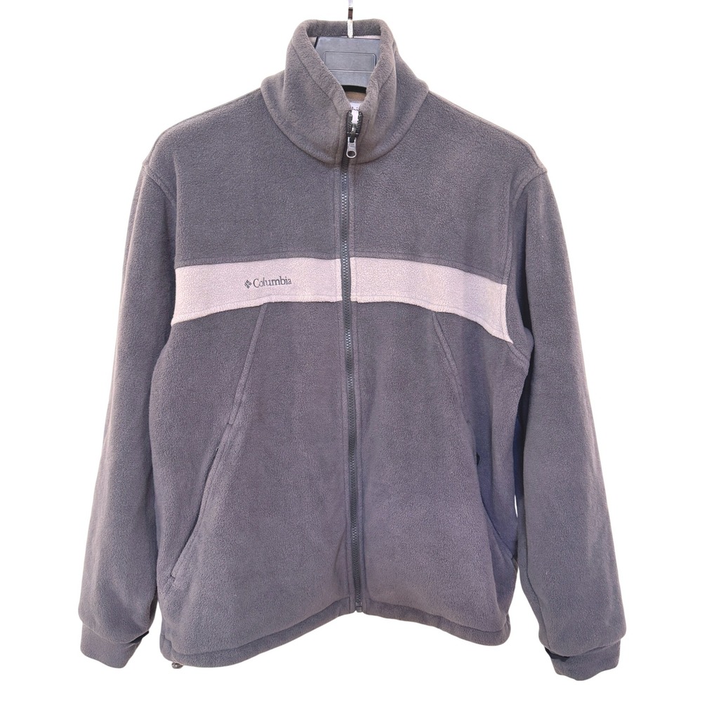Columbia Men's SM7309 Core‎ Interchange Fleece Jacket Gray Full Zip Size